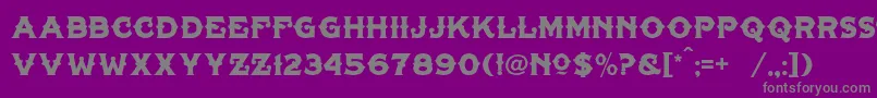 フォントTonicLhfLiver – 紫の背景に灰色の文字