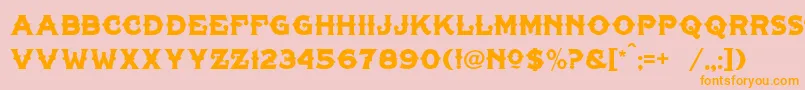 TonicLhfLiver Font – Orange Fonts on Pink Background