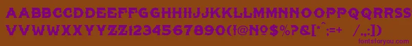 TonicLhfLiver Font – Purple Fonts on Brown Background