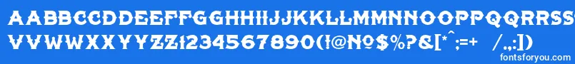 フォントTonicLhfLiver – 青い背景に白い文字