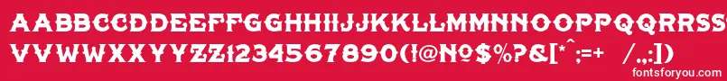 TonicLhfLiver Font – White Fonts on Red Background