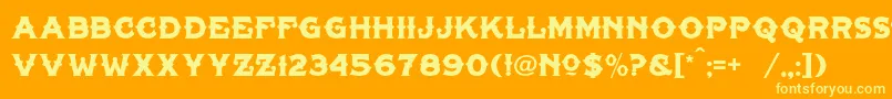 TonicLhfLiver Font – Yellow Fonts on Orange Background