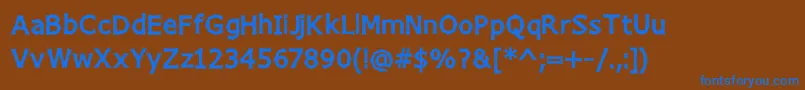 フォントChizz ffy – 茶色の背景に青い文字