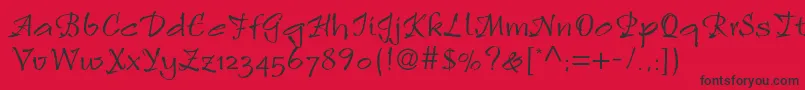 Rulingscriptltstd2 Font – Black Fonts on Red Background