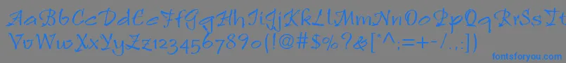 Rulingscriptltstd2 Font – Blue Fonts on Gray Background