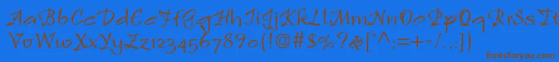 Police Rulingscriptltstd2 – polices brunes sur fond bleu