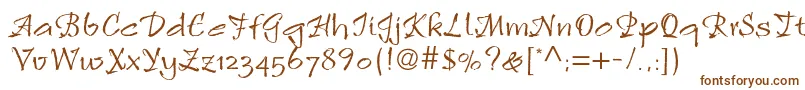 Rulingscriptltstd2 Font – Brown Fonts on White Background