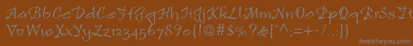 Шрифт Rulingscriptltstd2 – серые шрифты на коричневом фоне