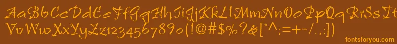 fuente Rulingscriptltstd2 – Fuentes Naranjas Sobre Fondo Marrón