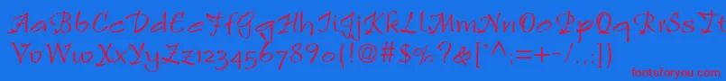 Шрифт Rulingscriptltstd2 – красные шрифты на синем фоне