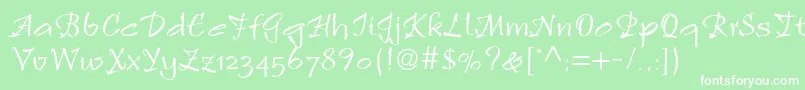 Rulingscriptltstd2 Font – White Fonts on Green Background