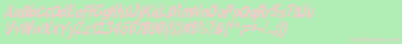 Platsch2 Font – Pink Fonts on Green Background