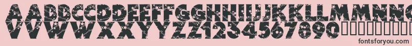 Шрифт Wizardry – чёрные шрифты на розовом фоне