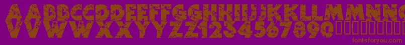 フォントWizardry – 紫色の背景に茶色のフォント