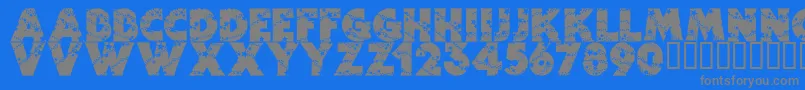 フォントWizardry – 青い背景に灰色の文字