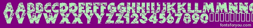 Wizardry-fontti – vihreät fontit violetilla taustalla