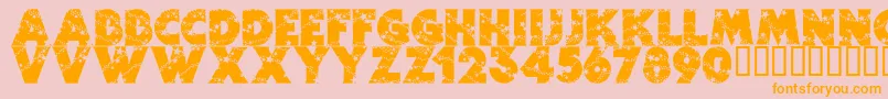 Wizardry Font – Orange Fonts on Pink Background