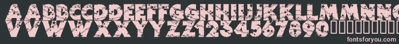 フォントWizardry – 黒い背景にピンクのフォント