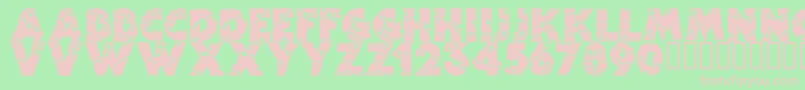 Wizardry Font – Pink Fonts on Green Background