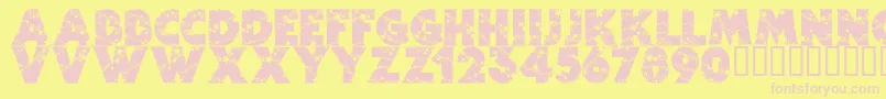Wizardry Font – Pink Fonts on Yellow Background