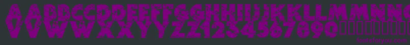 フォントWizardry – 黒い背景に紫のフォント