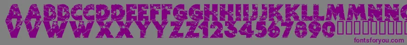 フォントWizardry – 紫色のフォント、灰色の背景