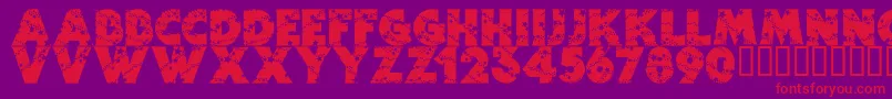 フォントWizardry – 紫の背景に赤い文字