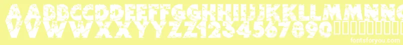 Wizardry Font – White Fonts on Yellow Background