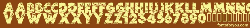 Wizardry Font – Yellow Fonts on Brown Background