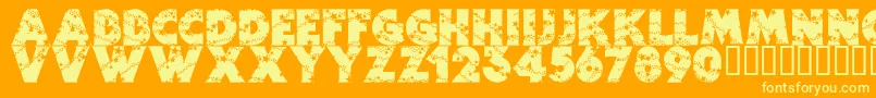 Wizardry Font – Yellow Fonts on Orange Background