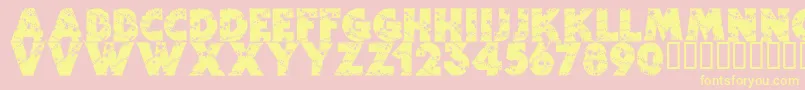 Wizardry Font – Yellow Fonts on Pink Background