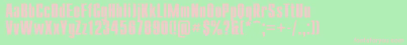 CompactBoldRegular Font – Pink Fonts on Green Background