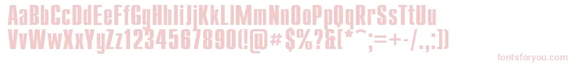 Police CompactBoldRegular – polices roses sur fond blanc
