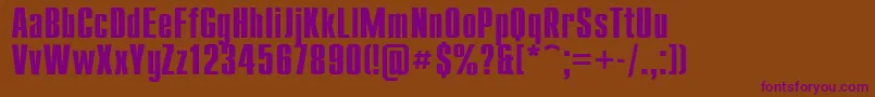 CompactBoldRegular Font – Purple Fonts on Brown Background