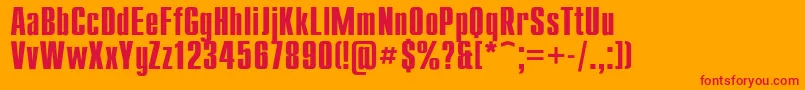 fuente CompactBoldRegular – Fuentes Rojas Sobre Fondo Naranja