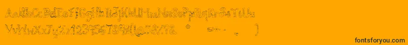 ByronDaze-Schriftart – Schwarze Schriften auf orangefarbenem Hintergrund