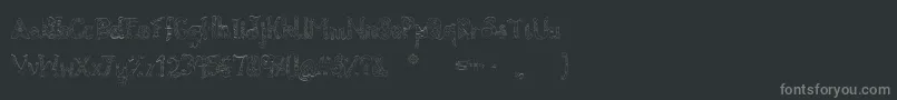 ByronDaze Font – Gray Fonts on Black Background