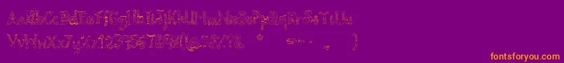 ByronDaze Font – Orange Fonts on Purple Background