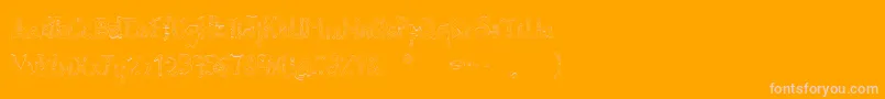 ByronDaze-Schriftart – Rosa Schriften auf orangefarbenem Hintergrund