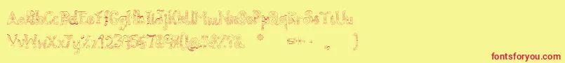 ByronDaze Font – Red Fonts on Yellow Background