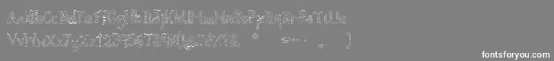 ByronDaze Font – White Fonts on Gray Background