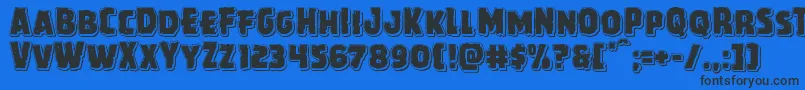 Howlinmadpunch Font – Black Fonts on Blue Background