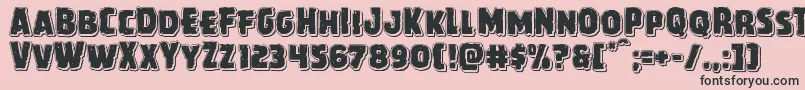 Howlinmadpunch Font – Black Fonts on Pink Background