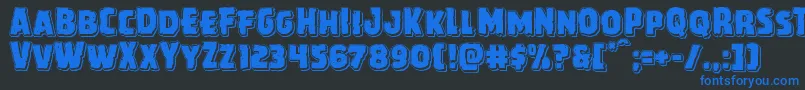 Howlinmadpunch Font – Blue Fonts on Black Background