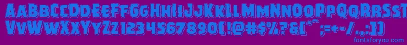 Howlinmadpunch Font – Blue Fonts on Purple Background