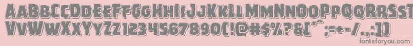 Fonte Howlinmadpunch – fontes cinzas em um fundo rosa