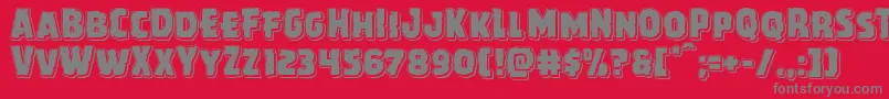 Howlinmadpunch Font – Gray Fonts on Red Background