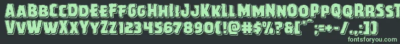 Howlinmadpunch Font – Green Fonts on Black Background