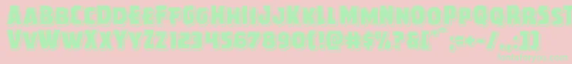 Howlinmadpunch Font – Green Fonts on Pink Background
