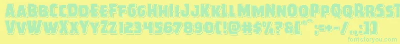 Howlinmadpunch Font – Green Fonts on Yellow Background